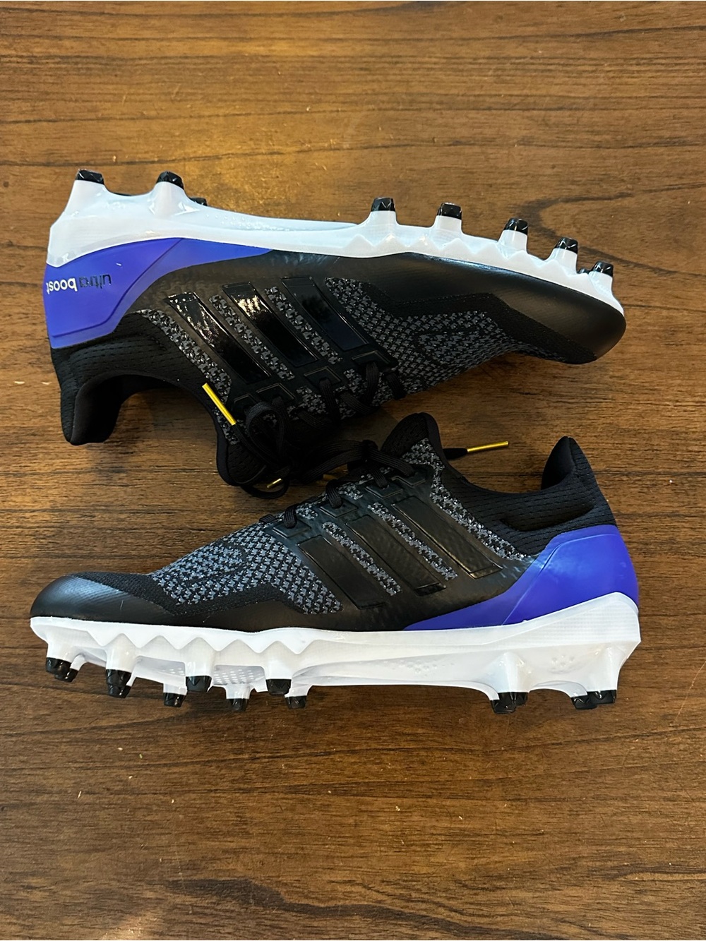 Adidas Men's Black & Purple Cleats